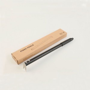 การเปลี่ยนพิซซ่าฟอร์กพิซซ่าเทอร์เนอร์อลูมิเนียมมือจับ bakeware ทนทานง่ายต่อการจัดเก็บ&ถ่ายโอนครัวและเครื่องมืออบสีดำ