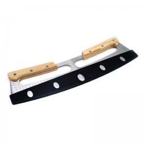 ขายร้อนสแตนเลสสตีลพิซซ่าพิซซ่าเครื่องตัดพิซซ่าโยกพิซซ่าสำหรับเครื่องมือครัวพร้อมฝาครอบพลาสติก